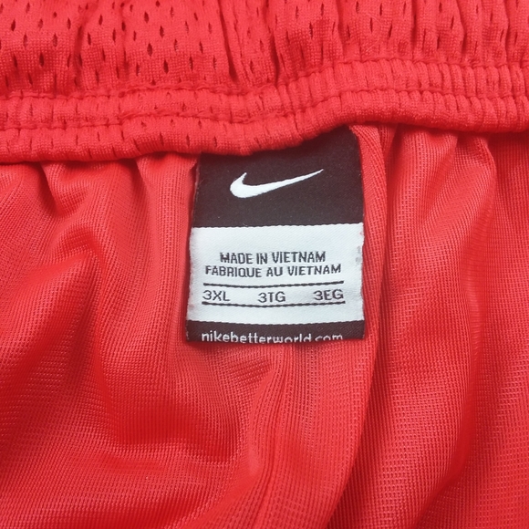 Nike Basketball Shorts Elastic Waist Drawstring Lined Pocket 10" ins Arizona Red - Picture 7 of 9